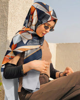 BATIK GEOMETRIC SILK WOMEN HIJAB – PREMIUM COLLECTION