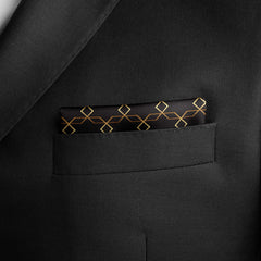 BURBERRY CHOCOLATE SILK POCKET SQUARE