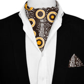 AUSTRALIAN ABORIGINAL SILK ASCOT AND POCKET SQUARE SET – PREMIUM COLLECTION