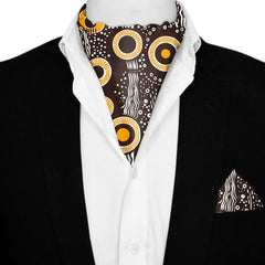 AUSTRALIAN ABORIGINAL SILK ASCOT AND POCKET SQUARE SET – PREMIUM COLLECTION
