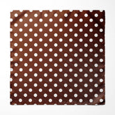 COFFEE BROWN POLKA DOTS SILK POCKET SQUARE
