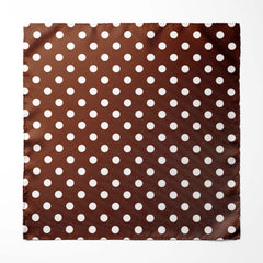 COFFEE BROWN POLKA DOTS SILK POCKET SQUARE