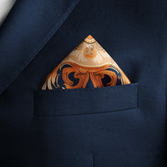 LUXURY VINTAGE SILK POCKET SQUARE