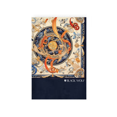 Men's Vintage Scarf | Men's Vintage Silk Scarf | Black Wolf