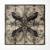 RAVEN SILK POCKET SQUARE