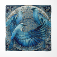 CELESTE SILK ASCOT AND POCKET SQUARE SET – PREMIUM COLLECTION