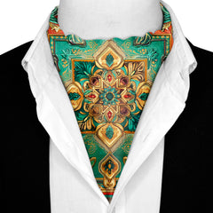 ALHAMBRA SILK ASCOT AND POCKET SQUARE SET – PREMIUM COLLECTION