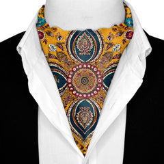 MARIGOLD BLOOM SILK ASCOT – PREMIUM COLLECTION