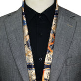 Men's Vintage Scarf | Men's Vintage Silk Scarf | Black Wolf