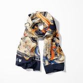 Men's Vintage Scarf | Men's Vintage Silk Scarf | Black Wolf
