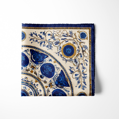 AZURE BLOOM SILK POCKET SQUARE
