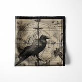 RAVEN SILK POCKET SQUARE