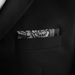 NOIR SILK POCKET SQUARE