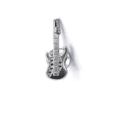 SILVER GUITAR BROOCH