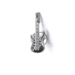 SILVER GUITAR BROOCH