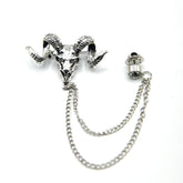 SILVER MARKHOR BROOCH