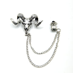 SILVER MARKHOR BROOCH