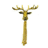GOLDEN REINDEER BROOCH