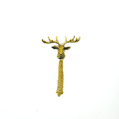 GOLDEN REINDEER BROOCH