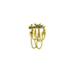 GOLDEN DEER BRANCH BROOCH