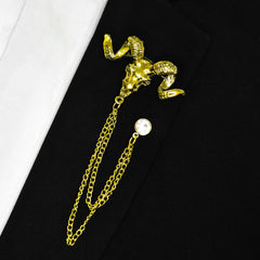 GOLDEN MARKHOR BROOCH