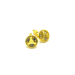 MONET DIAMOND AND GOLD CUFFLINKS