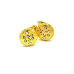 TRIPIN DIAMOND AND GOLD CUFFLINKS