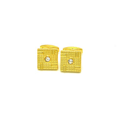 CARTIER DIAMOND AND GOLD CUFFLINKS