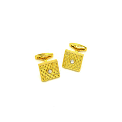 CARTIER DIAMOND AND GOLD CUFFLINKS