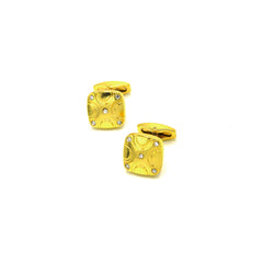 CARAT DIAMOND AND GOLD CUFFLINKS