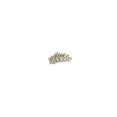 SILVER BARLEY LEAF BROOCH