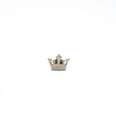 SILVER CROWN BROOCH