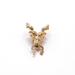 GOLDEN ANTIQUE MARKHOR BROOCH