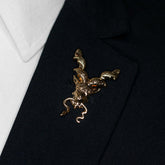 GOLDEN ANTIQUE MARKHOR BROOCH