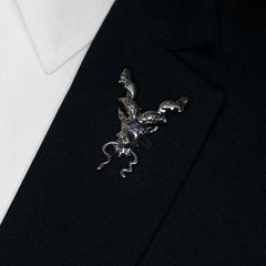 SILVER MARKHOR BROOCH