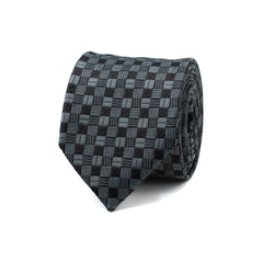 GRAPHITE CHECK TIE