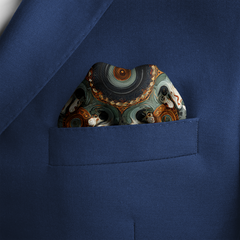 VERMILLION SILK POCKET SQUARE