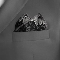 OBSIDIAN SILK POCKET SQUARE