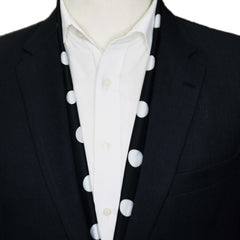 MIDDLE BLACK POLKA DOTS SCARF - PREMIUM COLLECTION