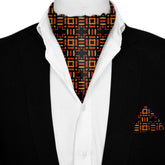 MODERN BALOCHI SILK ASCOT AND POCKET SQUARE SET – PREMIUM COLLECTION