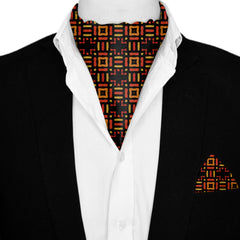 MODERN BALOCHI SILK ASCOT AND POCKET SQUARE SET – PREMIUM COLLECTION