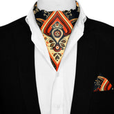 WINTER ETHNIC SILK ASCOT AND POCKET SQUARE SET – PREMIUM COLLECTION
