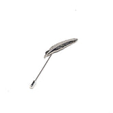 SILVER ROYAL LEAF BROOCH