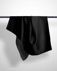 JET BLACK SILK WOMEN SCARF – PREMIUM COLLECTION