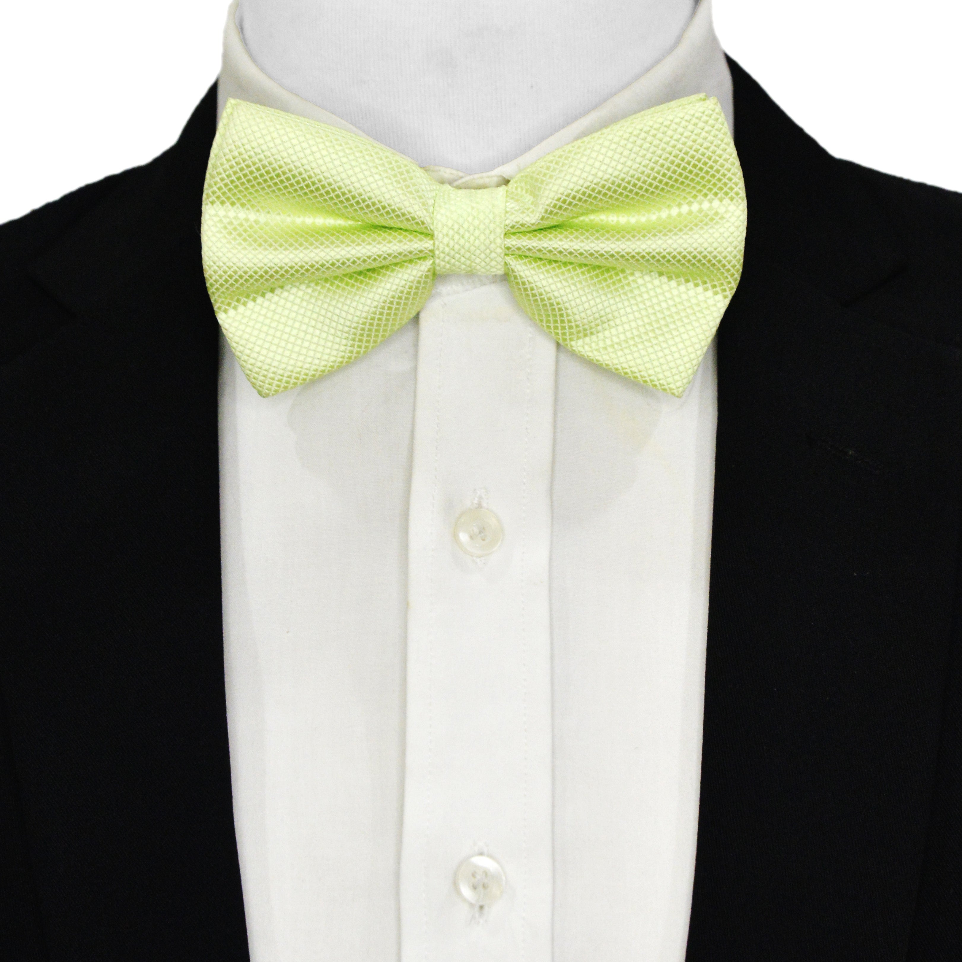 Silk Bow Tie | Light Green Bow Tie | Black Wolf