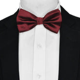 BORDEAUX VINE TEXTURE SILK BOW TIE