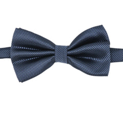 GREY BLACK SILK BOW TIE