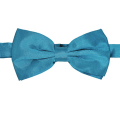 PEACOCK BLUE SILK BOW TIE