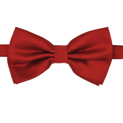 RED TEXTURE SILK BOW TIE
