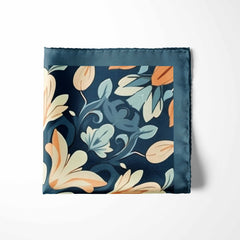 Floral Pocket Square | Men's Pocket Square | Black Wolf